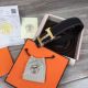 New Style AAA Hermes Leather Belt - Dark Blue Leather & Diamond Inlay buckle (3)_th.jpg